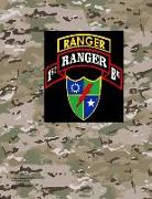 1st Ranger Battalion 8.5" X 11" 200 Page Lined Notebook
