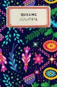 Quilling Journal: Cute Floral Dotted Grid Bullet Journal Notebook - 100 Pages 6 X 9 Inches Log Book