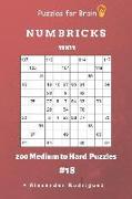 Puzzles for Brain - Numbricks 200 Medium to Hard Puzzles 11x11 Vol. 18