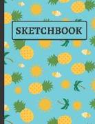 Sketchbook: Practice Sketching, Drawing, Writing and Creative Doodling (Blue, Pineapple, Sun & Ice Cream Design)