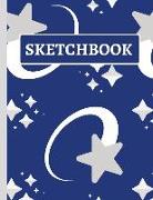 Sketchbook: Practice Sketching, Drawing, Writing and Creative Doodling (Night Time Starry Sky Design)