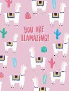 You Are Llamazing: Llama Notebook &#9733, Personal Notes &#9733, Daily Diary &#9733, Office Supplies 8.5 X 11 - Big Notebook 150 Pages Co