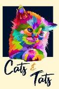 Cats & Tats: Cats & Tats: Colorfull Cat Journal, Cat Journal for Women or Men,100 Blank Lined Pages and 6x9, Acid-Free Pages for a