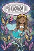 Mermaid Dreams Bonnie: Wide Ruled Composition Book Diary Lined Journal