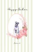 Happy Easter Journal: Schnauzer Dog Easter Journal Notebook, 6x9" 110 Pages, Dot Grid for Bujo