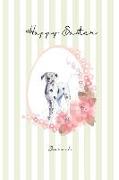 Happy Easter Journal: Dalmatian Dog Easter Journal Notebook, 6x9" 110 Pages, Dot Grid for Bujo