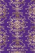 Notebook & Journals: Notebook and Journal for All Ages, Exercise and Composition Book and More - Purple with Gold Damask Effect Cover