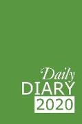 Daily Diary 2020: Green 365 Day Tabbed Journal January - December