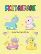 Sketchbook: Cute Unicorn Kawaii Sketchbook, Drawing and Creative Doodling, Sketchbook to Draw and Journal