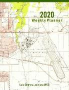 2020 Weekly Planner: Lake Charles, Louisiana (1955): Vintage Topo Map Cover