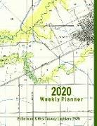 2020 Weekly Planner: Estherwood & West Crowley, Louisiana (1949): Vintage Topo Map Cover