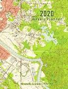 2020 Weekly Planner: Alexandria, Louisiana (1957): Vintage Topo Map Cover