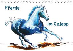 Pferde im Galopp (Tischkalender 2020 DIN A5 quer)