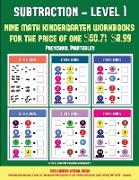 Pre K Printable Worksheets (Kindergarten Subtraction/Taking Away Level 1): 30 Full Color Preschool/Kindergarten Subtraction Worksheets That Can Assist