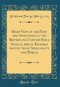 Brief View of the Plan and Operations of the British and Foreign Bible Society, and of Kindred Institutions Throughout the World (Classic Reprint)