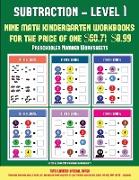 Preschooler Number Worksheets (Kindergarten Subtraction/Taking Away Level 1): 30 Full Color Preschool/Kindergarten Subtraction Worksheets That Can Ass
