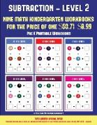 Pre K Printable Workbooks (Kindergarten Subtraction/Taking Away Level 2): 30 Full Color Preschool/Kindergarten Subtraction Worksheets (Includes 8 Prin
