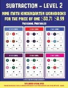 Preschool Printables (Kindergarten Subtraction/Taking Away Level 2): 30 Full Color Preschool/Kindergarten Subtraction Worksheets (Includes 8 Printable