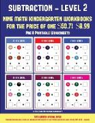 Pre K Printable Worksheets (Kindergarten Subtraction/Taking Away Level 2): 30 Full Color Preschool/Kindergarten Subtraction Worksheets (Includes 8 Pri