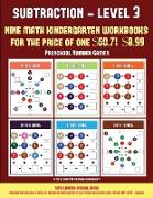 Preschool Number Games (Kindergarten Subtraction/Taking Away Level 3): 30 Full Color Preschool/Kindergarten Subtraction Worksheets (Includes 8 Printab