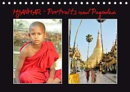 Myanmar - Portraits und Pagoden (Tischkalender 2020 DIN A5 quer)
