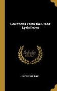 Selections from the Greek Lyric Poets