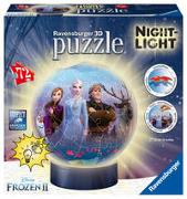 Ravensburger 3D Puzzle 11141 - Nachtlicht Puzzle-Ball Disney Frozen 2 - ab 6 Jahren, LED Nachttischlampe mit Klatsch-Schalter