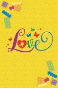 Love: Blank Lined Notebook Journal Diary Composition Notepad 120 Pages 6x9 Paperback ( Autism ) Yellow