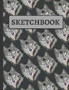 Sketchbook: Practice Sketching, Drawing, Writing and Creative Doodling (Wolf Design)