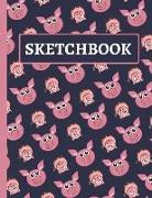 Sketchbook: Cute Pig Sketchbook for Kids to Practice Drawing