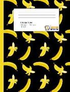 Banana Notebook: Banana College Ruled Journal Composition Book (8.5x11), 120 Pages, Creative Writing Illustrated Yellow Bananas