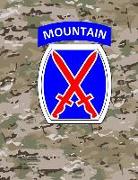 10th Mountain Division 8.5 X 11 200 Page Lined Notebook