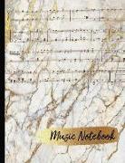 Music Notebook: Musical Composition Blank Sheet Manuscript Paper Notebook: 10 Large Staves Per Page