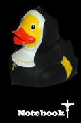 Notebook: Cute Funny Rubber Duck Nun Homework Book Notepad Notebook Composition and Journal Gratitude Diary Gift