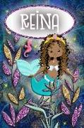 Mermaid Dreams Reina: Wide Ruled Composition Book Diary Lined Journal