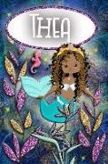 Mermaid Dreams Thea: Wide Ruled Composition Book Diary Lined Journal
