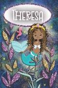 Mermaid Dreams Theresa: Wide Ruled Composition Book Diary Lined Journal