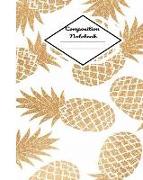 Composition Notebook: White Gold Pineapples