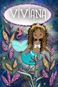 Mermaid Dreams Viviana: Wide Ruled Composition Book Diary Lined Journal
