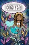 Mermaid Dreams Ximena: Wide Ruled Composition Book Diary Lined Journal