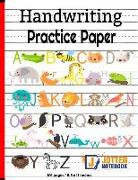 Handwriting Practice Paper: ABC Kids, Notebook with Dotted Lined Sheets for K-3 Students, 101 Pages, Workbook 8.5x11 Inches