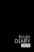 Weekly Diary 2020: Black Weekly Diary for 2020, Week to View (January to December) Planner (6x9 Inch)