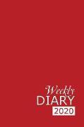 Weekly Diary 2020: Red Weekly Diary for 2020, Week to View (January to December) Planner (6x9 Inch)