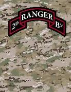 2nd Battalion 75th Ranger Regiment 8.5 X 11 200 Page Lined Notebook