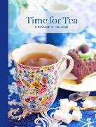 Time for Tea- Blue Yellow and Pink Floral Tea Cup- A Blank Notebook Journal for Tea Lovers