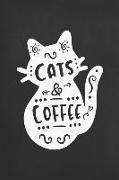 Cats and Coffee: Blank Lined Notebook to Write in for Notes, to Do Lists, Notepad, Journal, Funny Gifts for Cat Lover