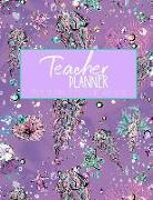 Teacher Planner 2019 - 2020 Lesson Planner: Jelly Fish Jellyfish Coral Shells Purple Aqua Blue Ocean - Weekly Lesson Plan - School Education Academic