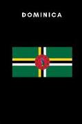 Dominica: Country Flag A5 Notebook (6 X 9 In) to Write in with 120 Pages White Paper Journal / Planner / Notepad