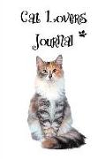 Cat Lovers Journal: Lined Notebook for Journaling and Writing Gift: 6x9 Inch, 103 Custom Pages