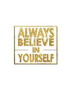 Always Believe in Yourself - Cornell Notes Notebook: Inspirational Bold White Gold Notebook Is Perfect for High School, Homeschool or College Students